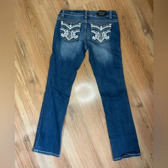 Antique Rivet Women's Dark Blue Boot Cut Jeans - Picture 2 of 5